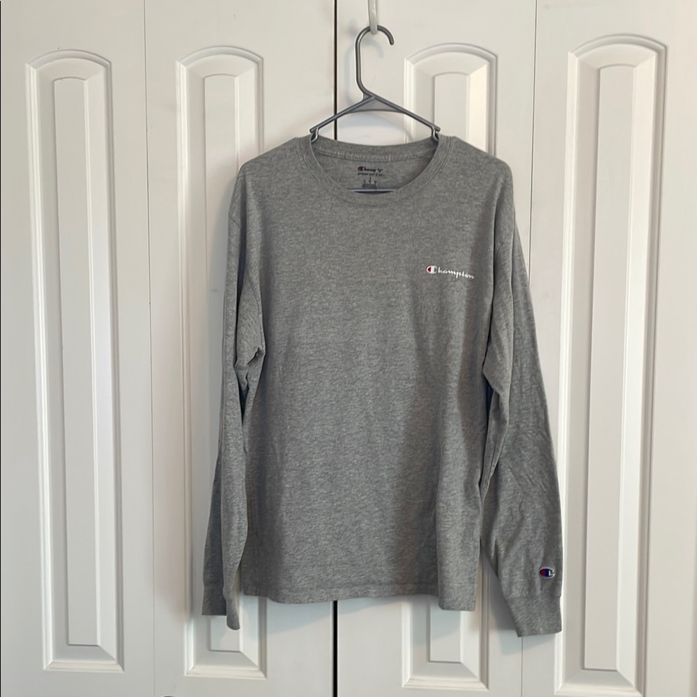 Champion Heather Gray Long Sleeve Tee